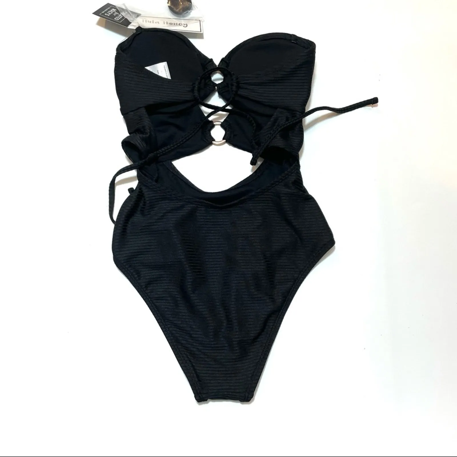 Hula Honey Black ribbed one piece swimsuit - Image 6