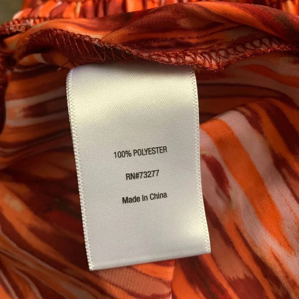 A.n.a A New Approach Size XS Orange Striped 100% Polyester Shorts - Image 4