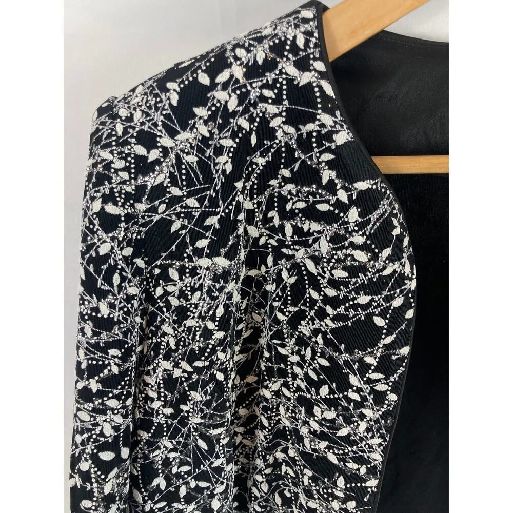 New Alex Evenings Mandarin Vine Crop Evening Jacket Size 12 - Image 3