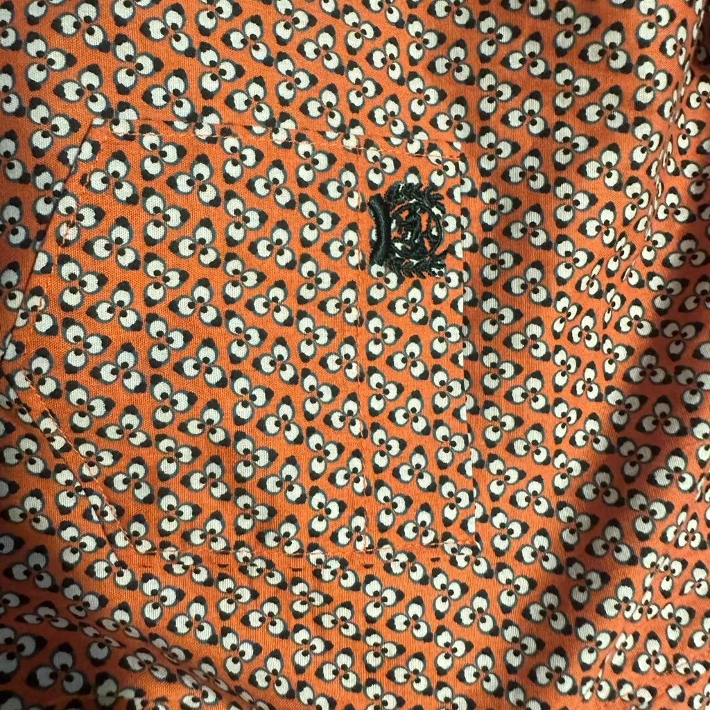 Cinch women’s Orange and Teal Geometric Shirt - Image 2