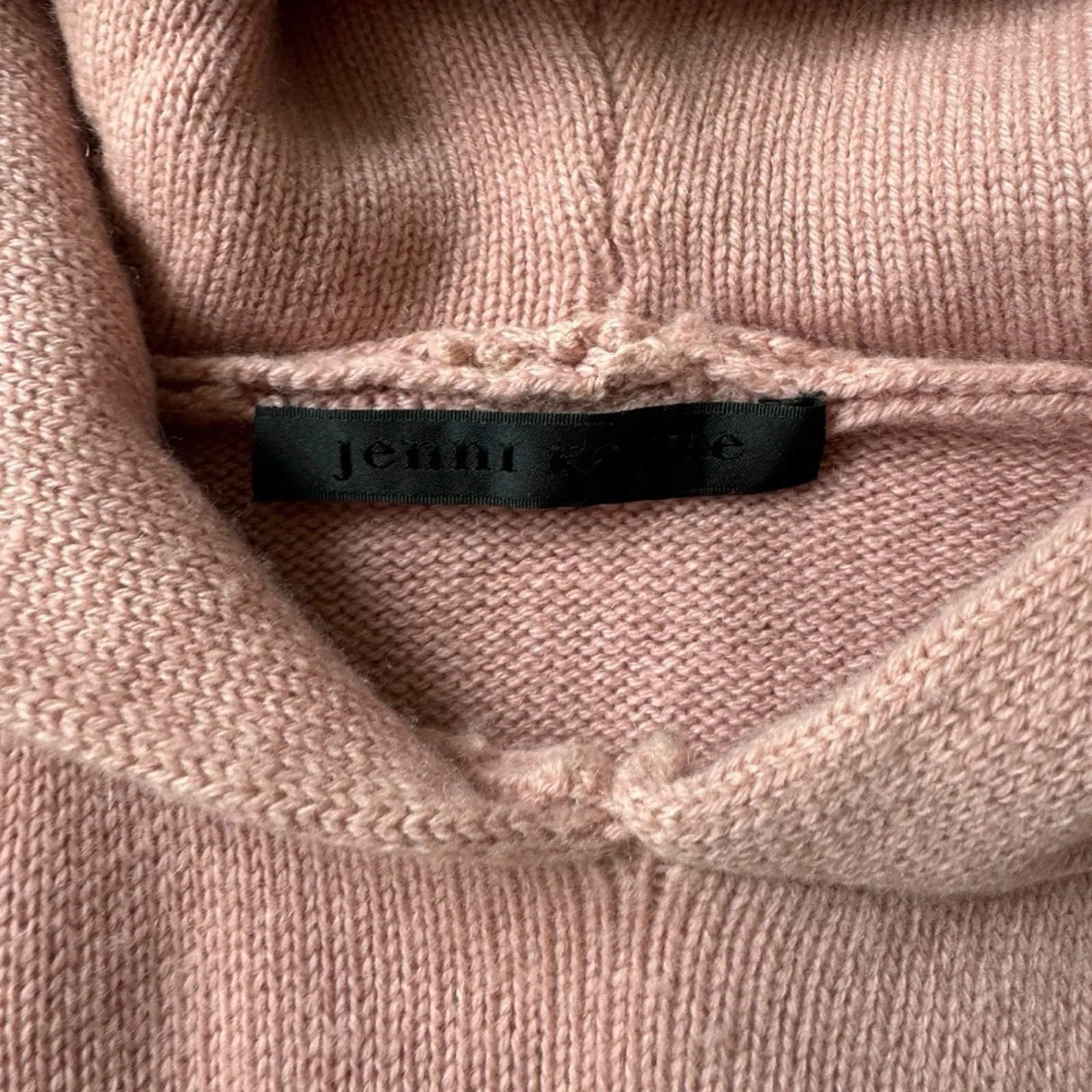 Jenni Kayne Cashmere Pullover Hoodie Pink - Image 4
