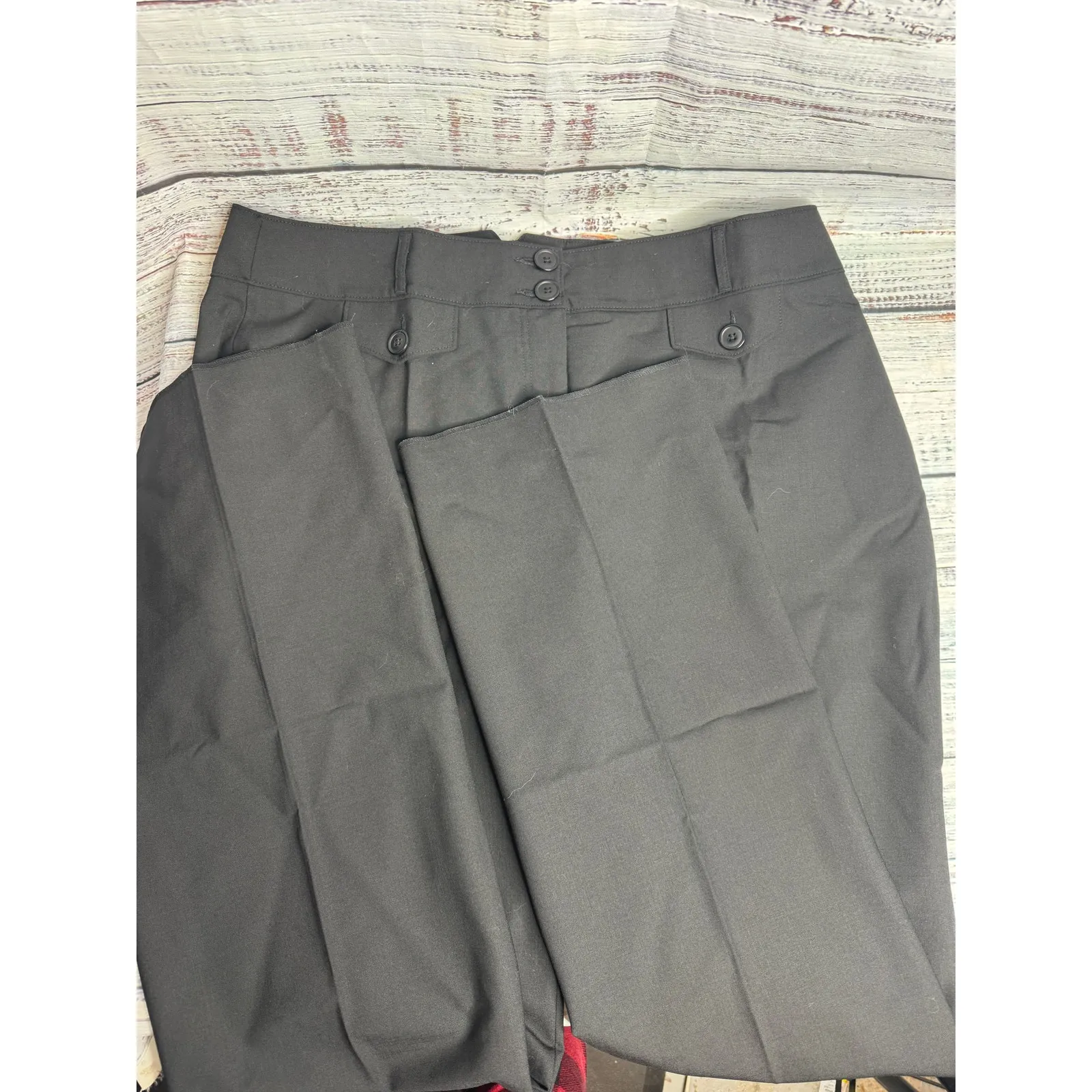 Lands End Avis Budget Jeff Banks Dress Pants Black Slacks Wool Blend 18 NWT - Image 3