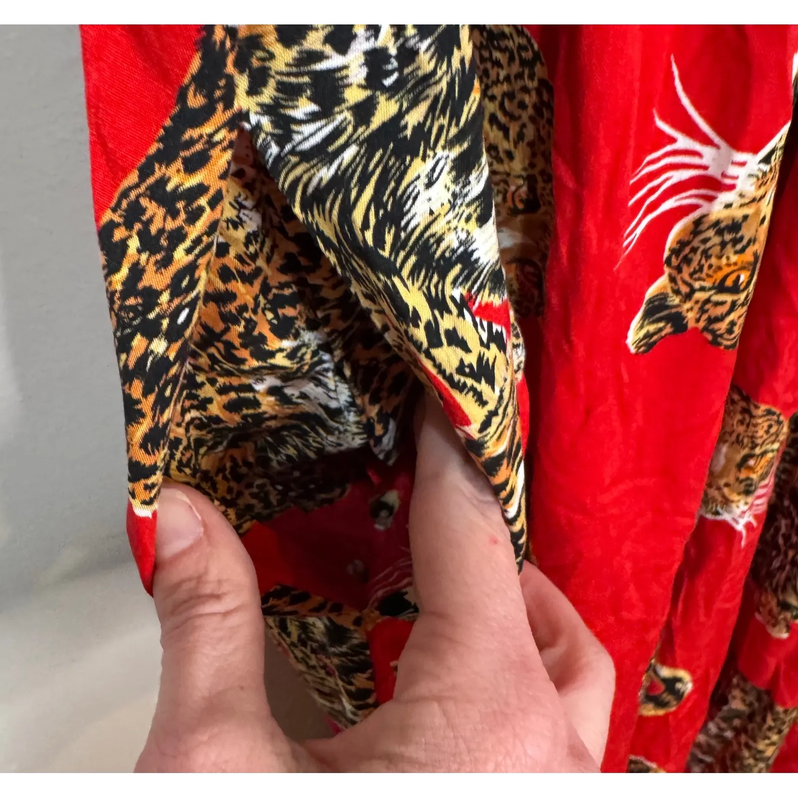 Trashy Diva Candice Gwinn My Pet Leopard Maxi Dress Red Sz 6 NWT RETIRED PRINT - Image 7