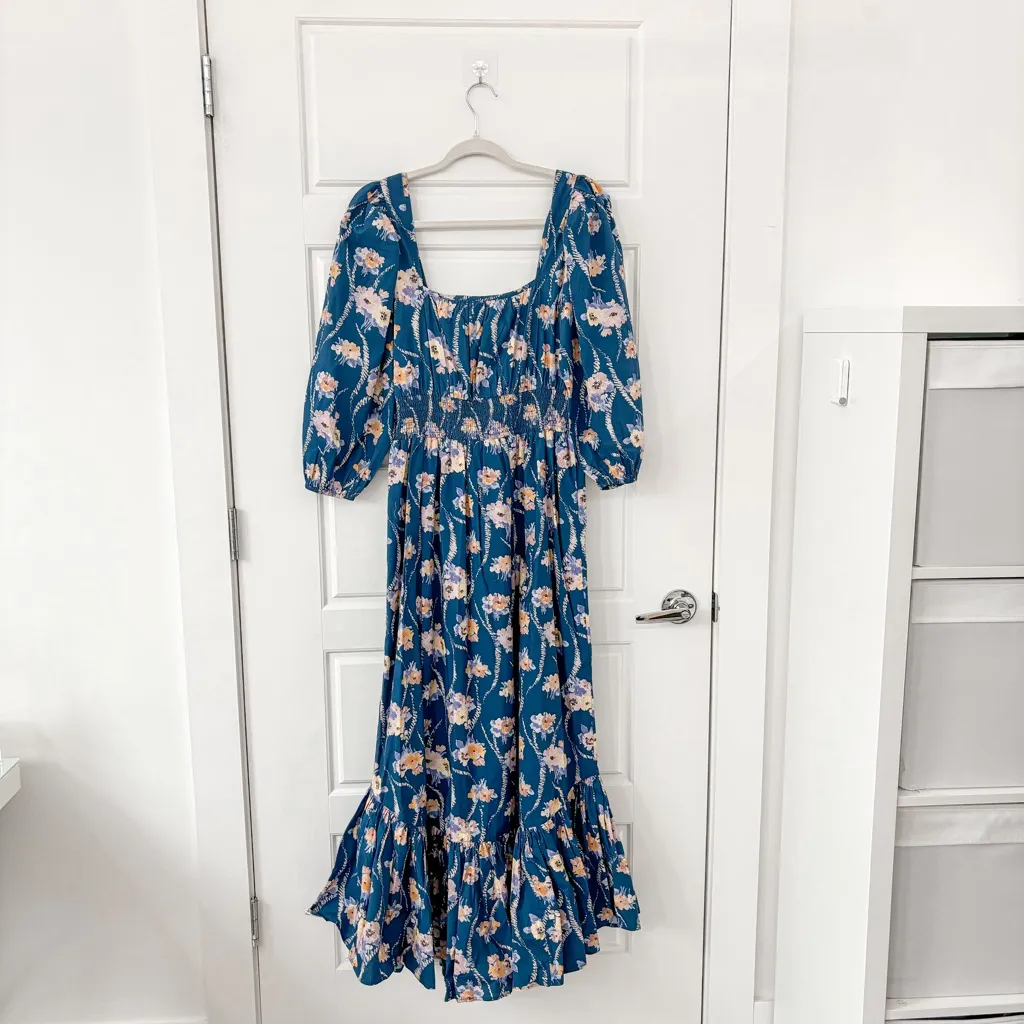 LoveShackFancy Minnia Maxi Dress Midnight Blue - Image 6