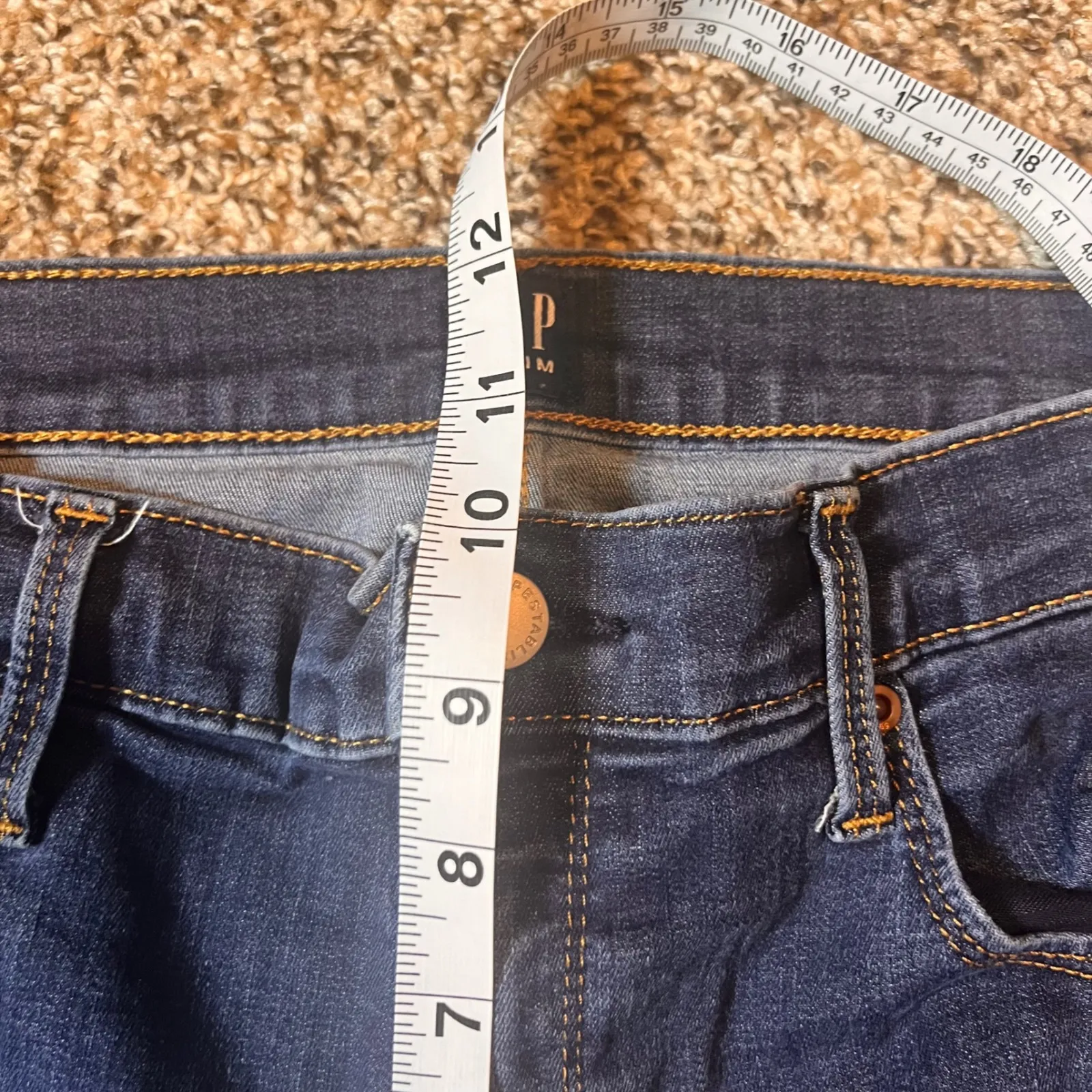 Gap Denim True Skinny Jeans Dark Wash Comfort‎ Stretch Women's Size 31 Short - Image 5