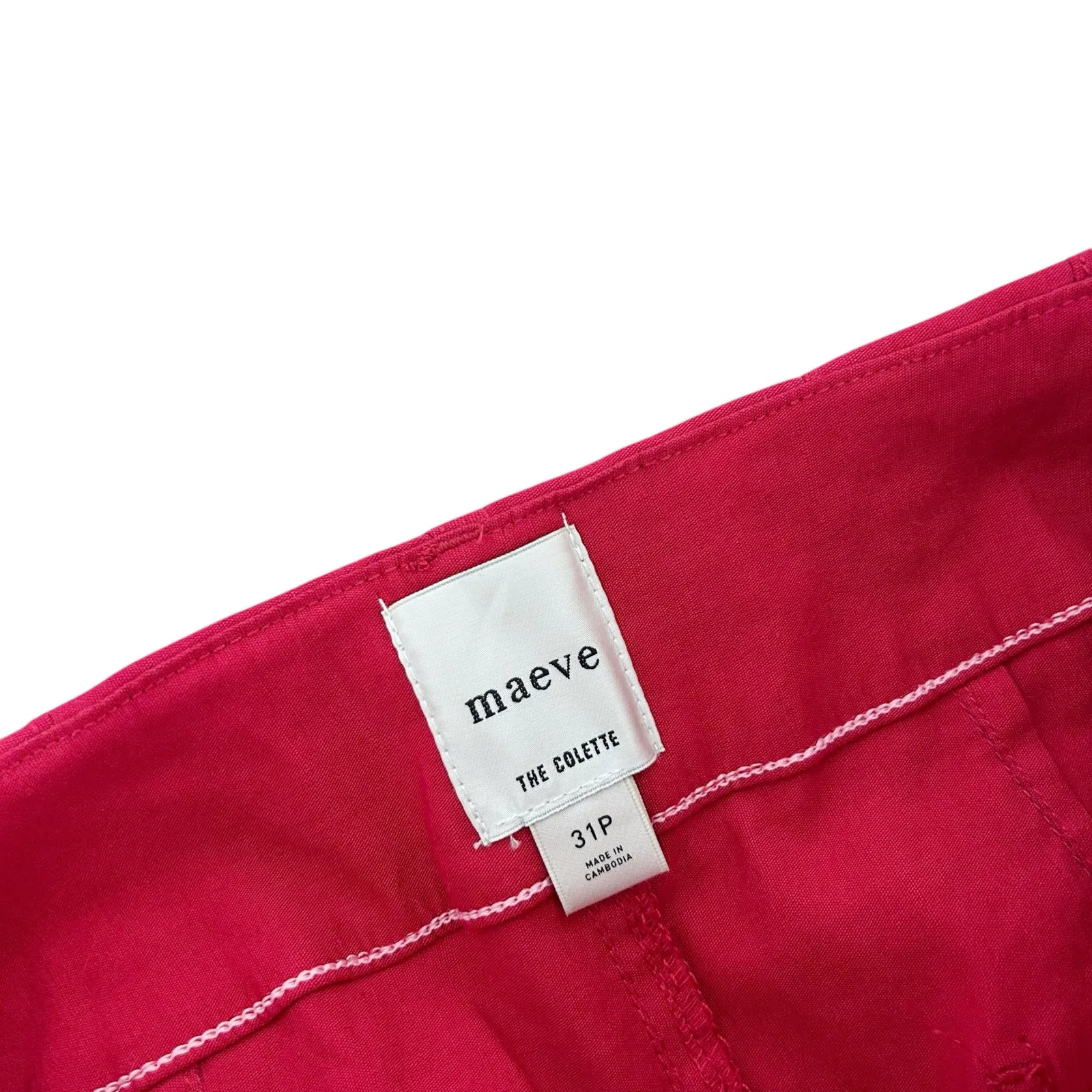 Anthropologie Maeve The Colette Red Wide Leg Pants Sz 31P - Image 2