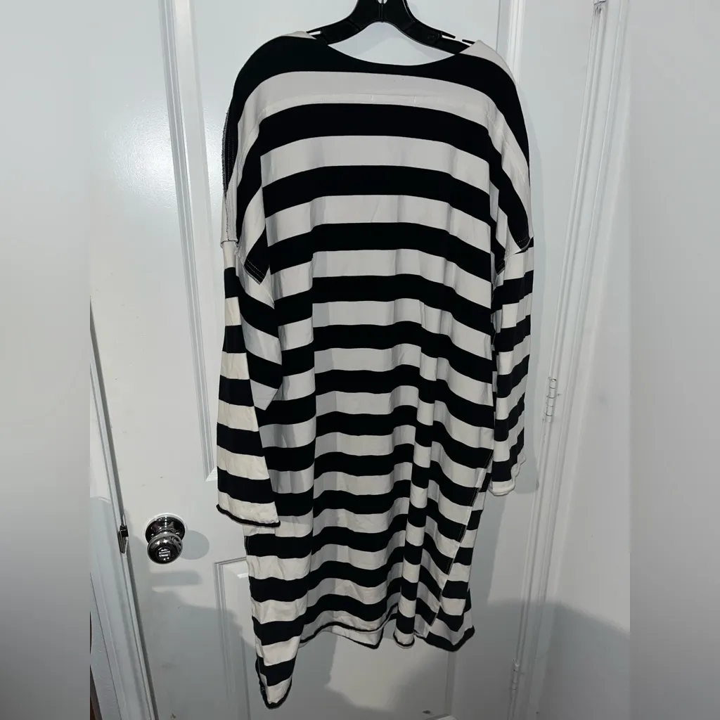 Smiley Face Alt Cyberpunk Skater Goth Edgy Retro Streetwear Trippy Stripes Dress - Image 8