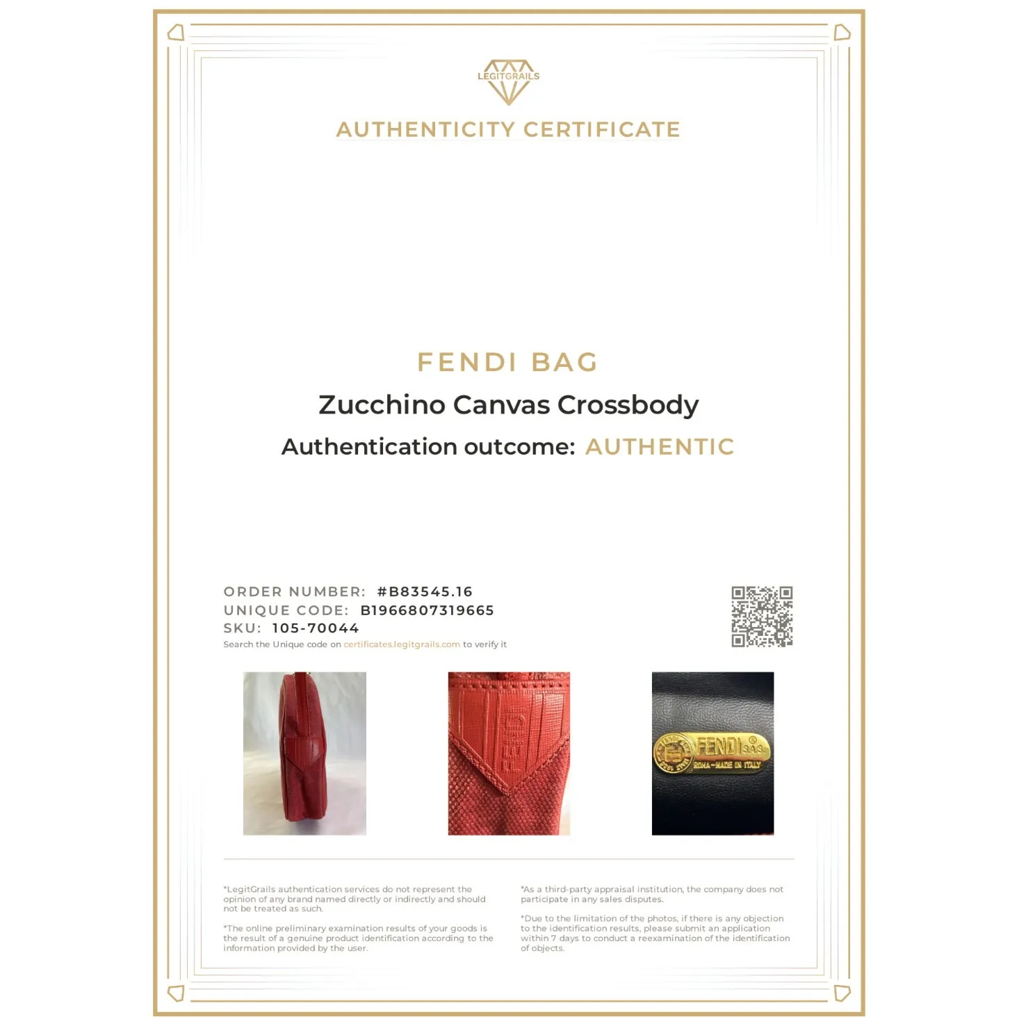 Vintage Fendi Red FF Canvas Crossbody Bag Leather Trim Authentic Made In Italy - Image 12