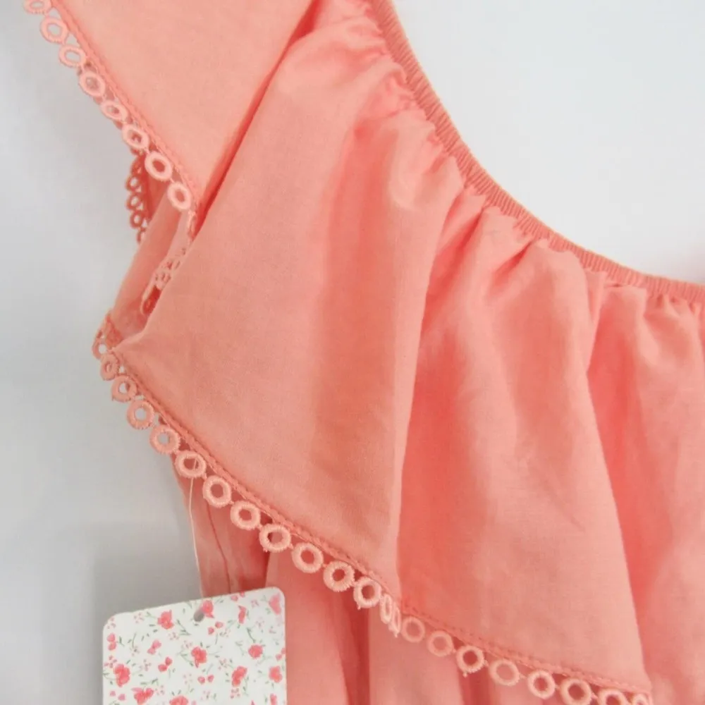 Free People Lovers Lane One-Shoulder Eyelet Minidress Women's Small NWT - Image 3