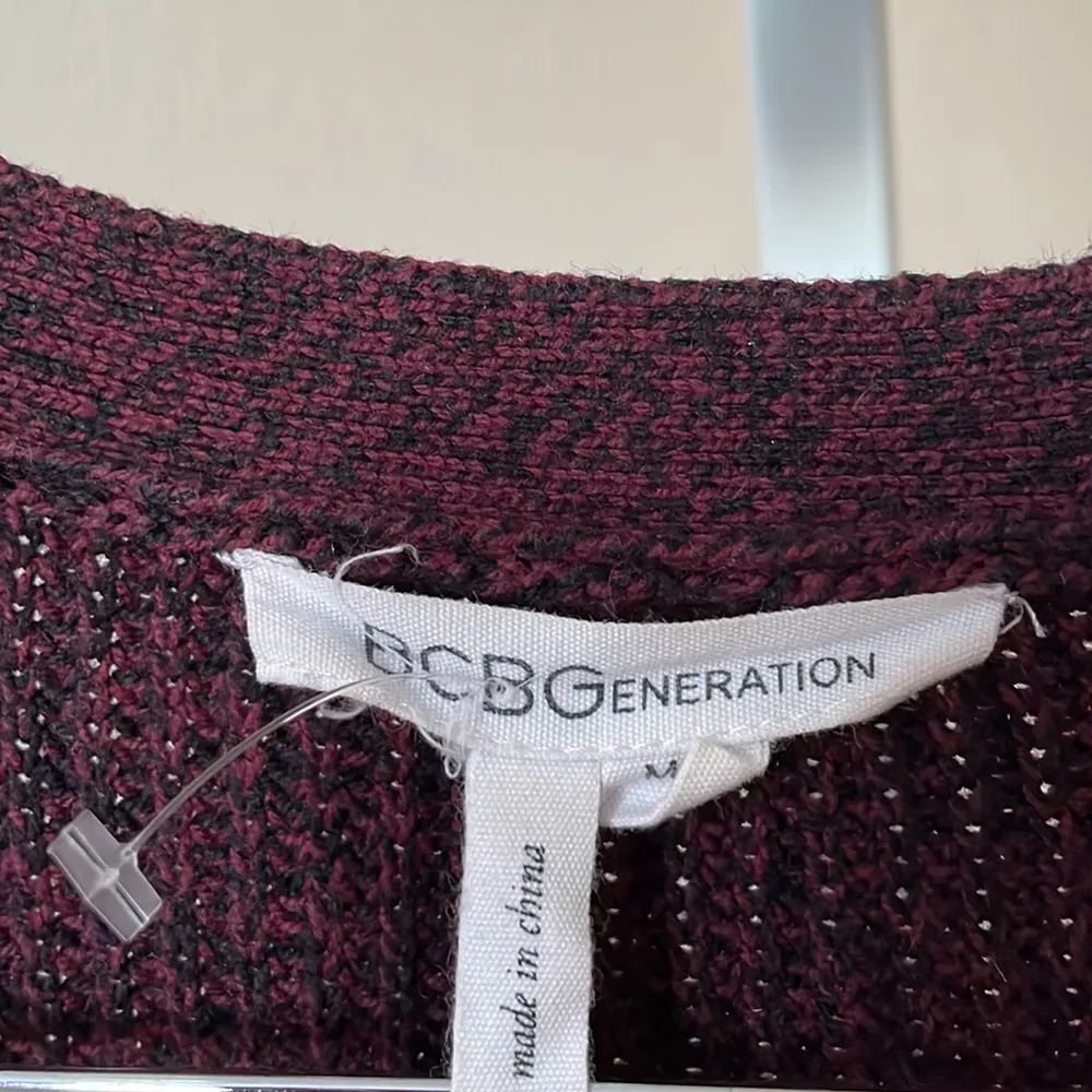 BCBG beautiful marled oversized chunky ribbed zip up cardigan sweater - Image 2