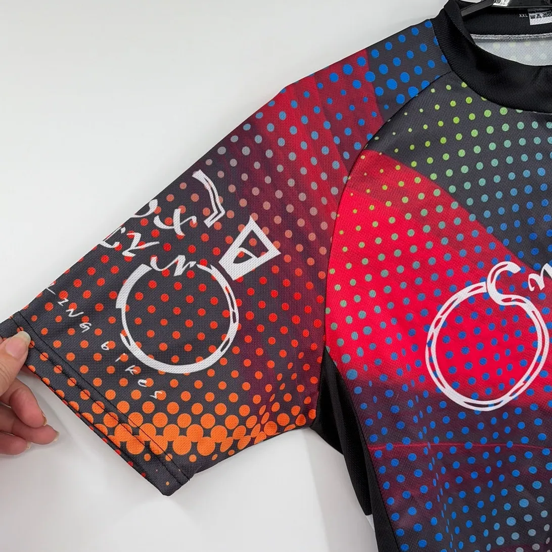 Moxilyn Cycling Full Zip Front Womens Jersey Sz XXL Polka Dot Short Sleeve Bikes Black - Image 4