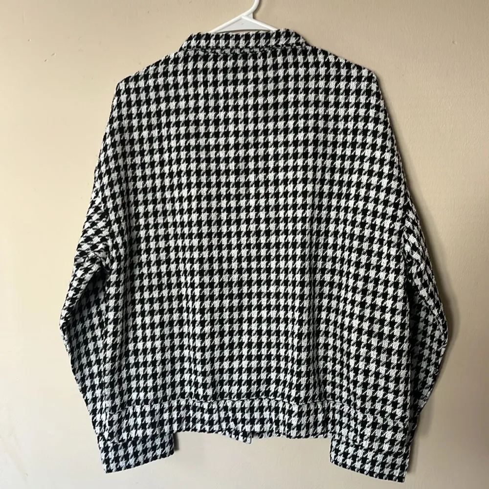 NWOT Sanctuary Ashley Jacket / Top Bouclé Houndstooth Size L - Image 12