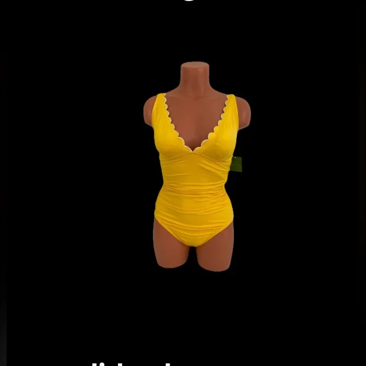 Kate Spade New York Womens One-Piece Swimsuit Limon Yellow LG Designer EUC Sexy - Image 4