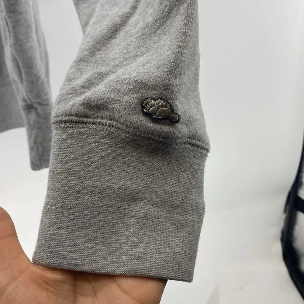 Roots Athletics Canada Spellout Pullover Jumper Sweatshirt Half Zip size S - Image 6