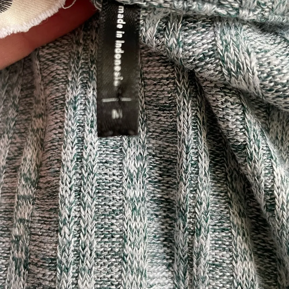 Akemi + Kin Long Line Green and White Marled Sweater Cardigan Sz M - Image 7