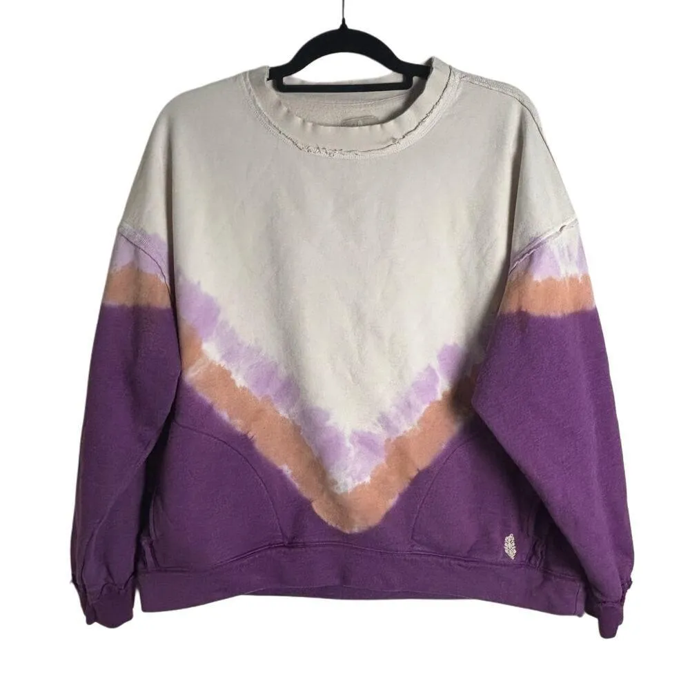 Free People FP movement Ombre Metti crew neck tie dye oversized sweatshirt - Image 2