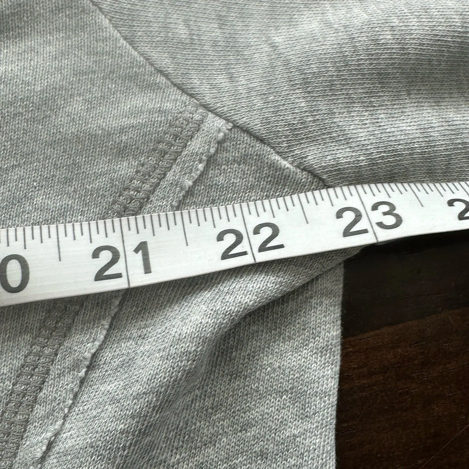 Free People Gray Sweatshirt Lace shoulder Cropped  Pullover L - Image 7