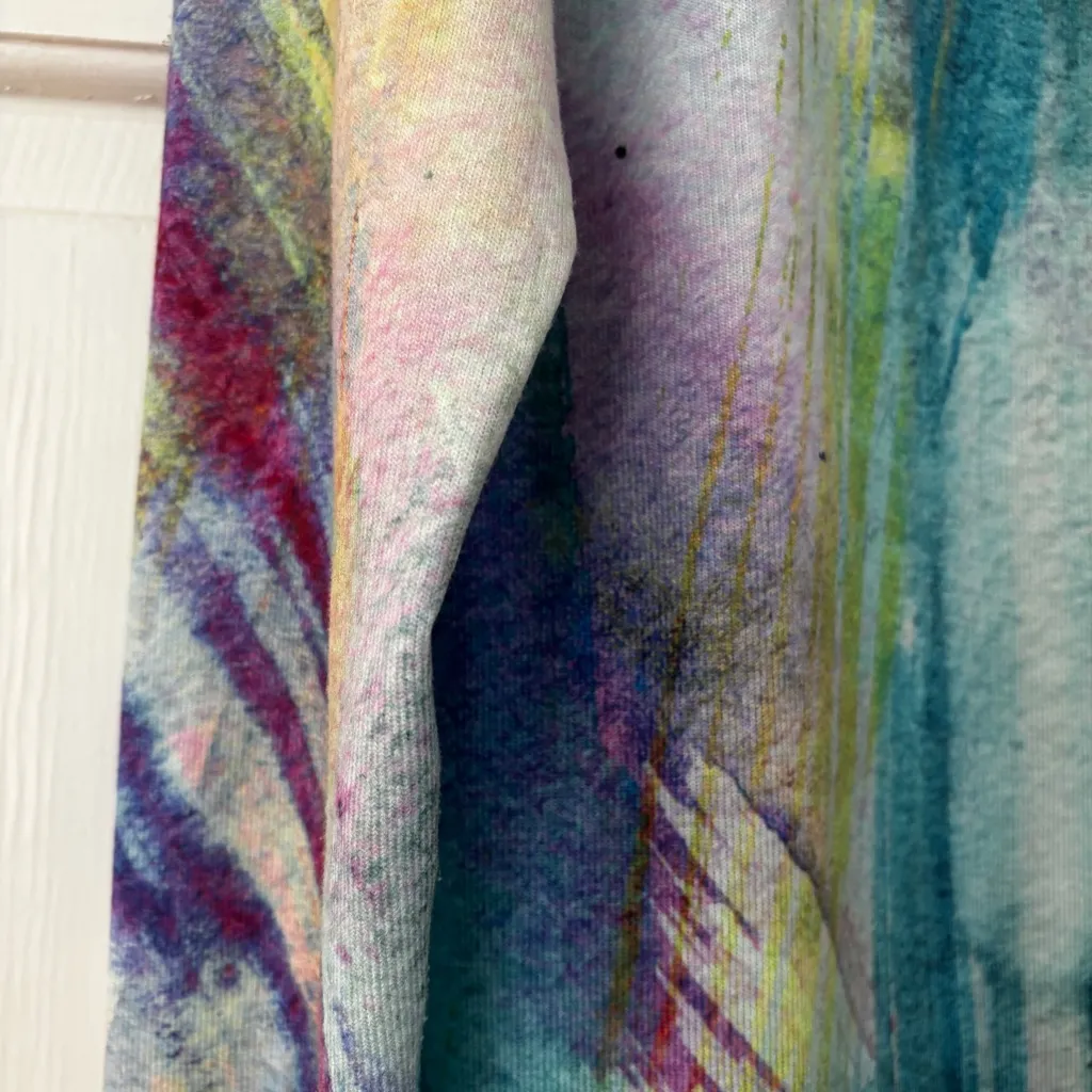 Soft Surroundings Size Large Tunic Top Blue Brushstroke Graphic Watercolor Shirt - Image 10