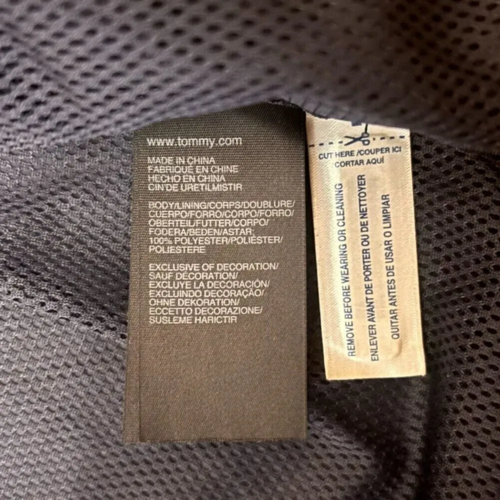 TOMMY HILFIGER WOMENS NAVY BLUE LIGHT WEIGHT HOODED RAINCOAT SIZE XS - Image 5