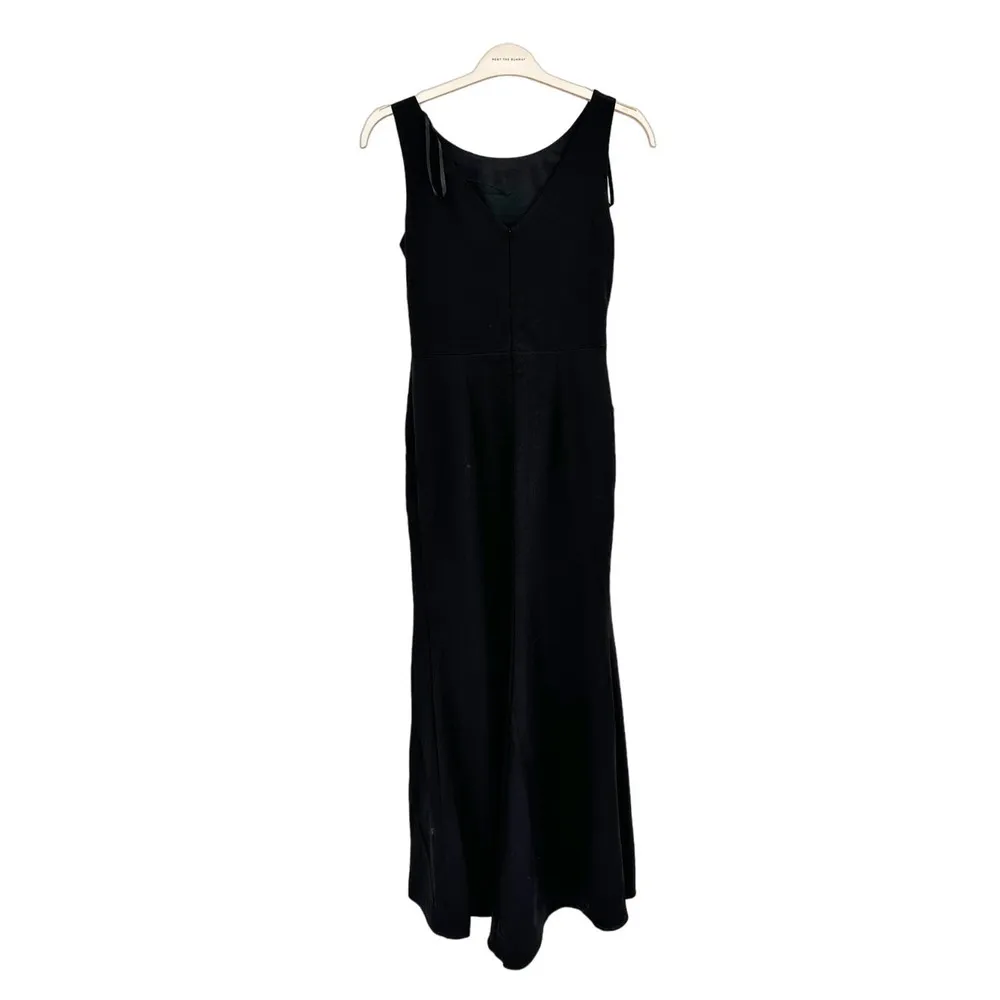 Betsy & Adam Sleeveless Ruffle-Detail Dress Gown Black Size 6 - Image 3