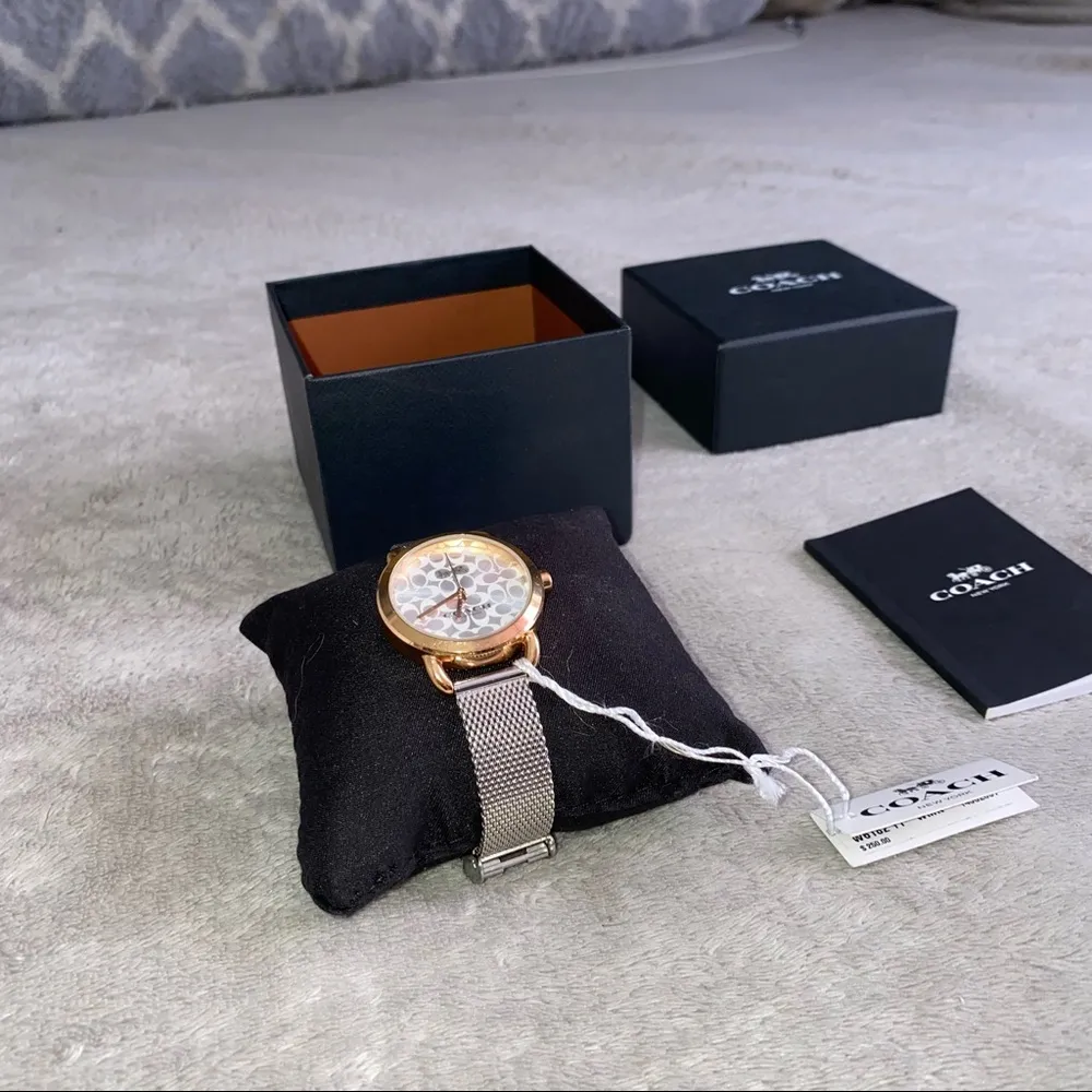 Brand new Coach Delancy Lex signature face two tones stainless steel wat… - Image 4