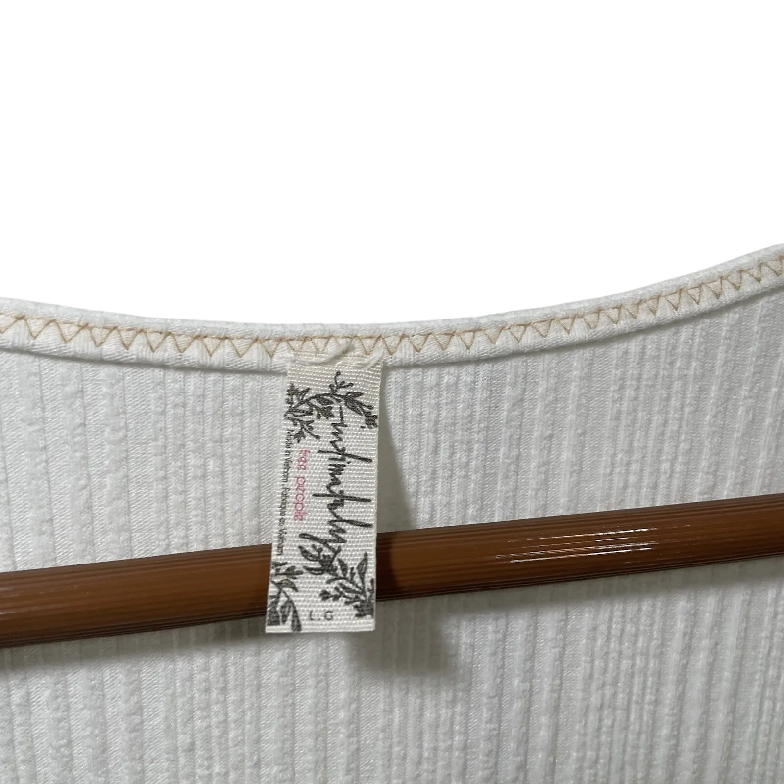 Free People Bodysuit Ribbed Knit‎ Square Neck Long Sleeve Top Large - Image 3