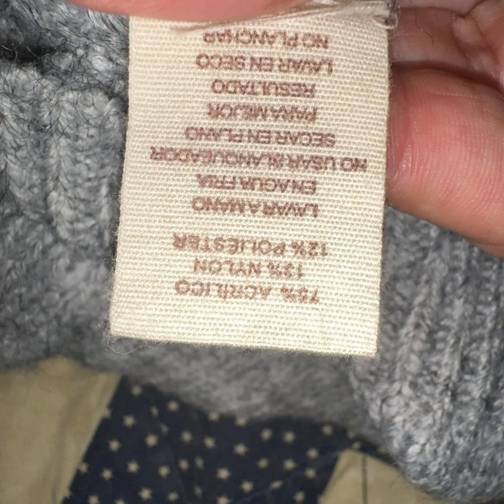 EUC Hem & Threads sweater gray color long sleeve with pearls embellishment Sz S - Image 7