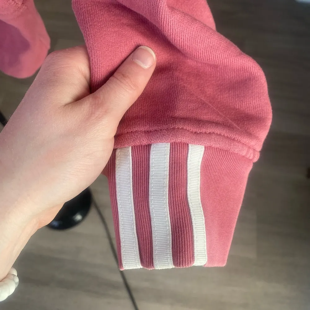 Adidas Originals Pink Waist Length‎ Cropped Hoodie - Image 6