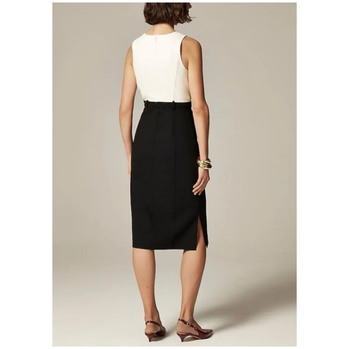 J. Crew Simone Midi Dress in Italian Stretch Merino Wool Blend - Image 2