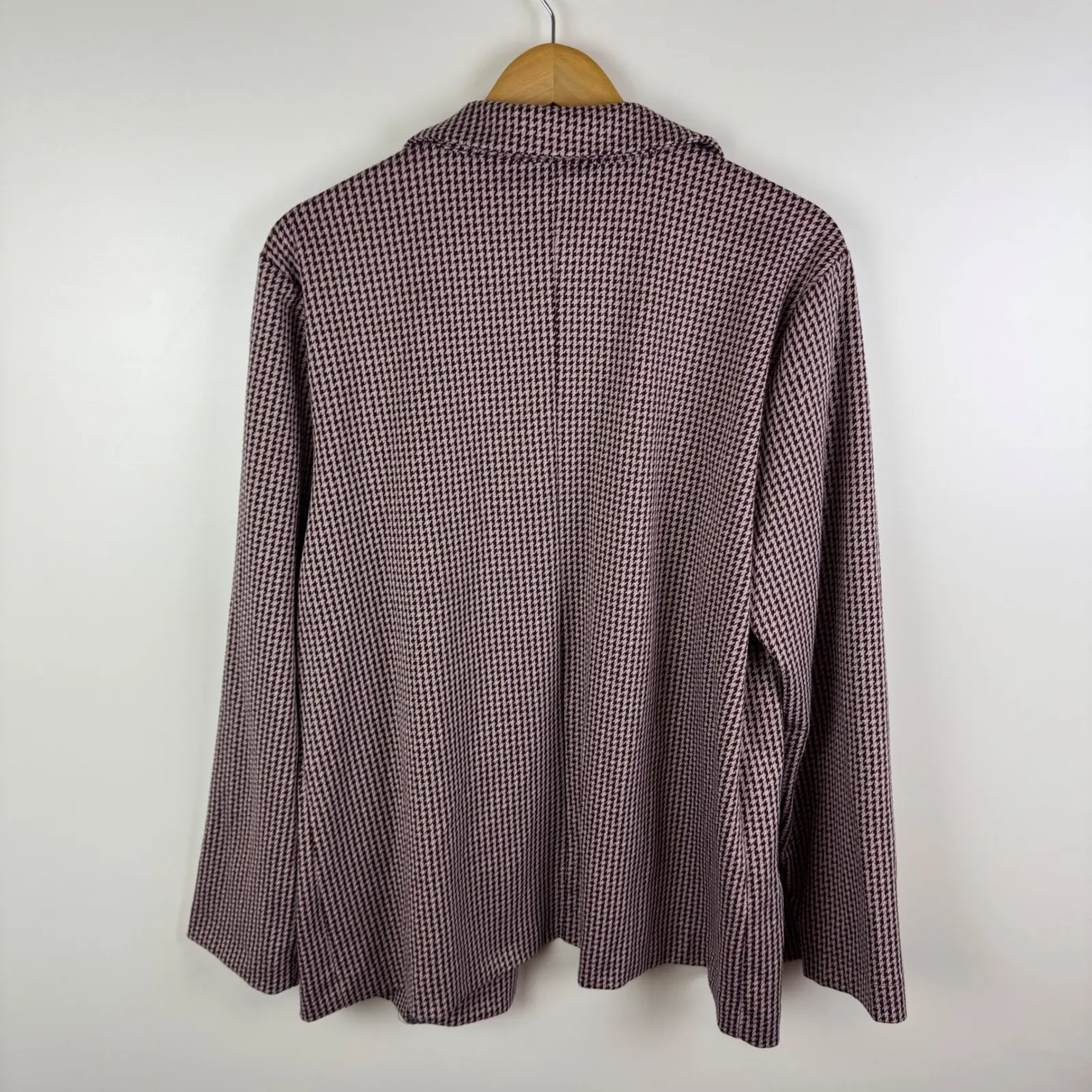 Maurice's  Houndstooth Open Front Blazer Size XXL Knit Jacket Fall Layering Office - Image 5