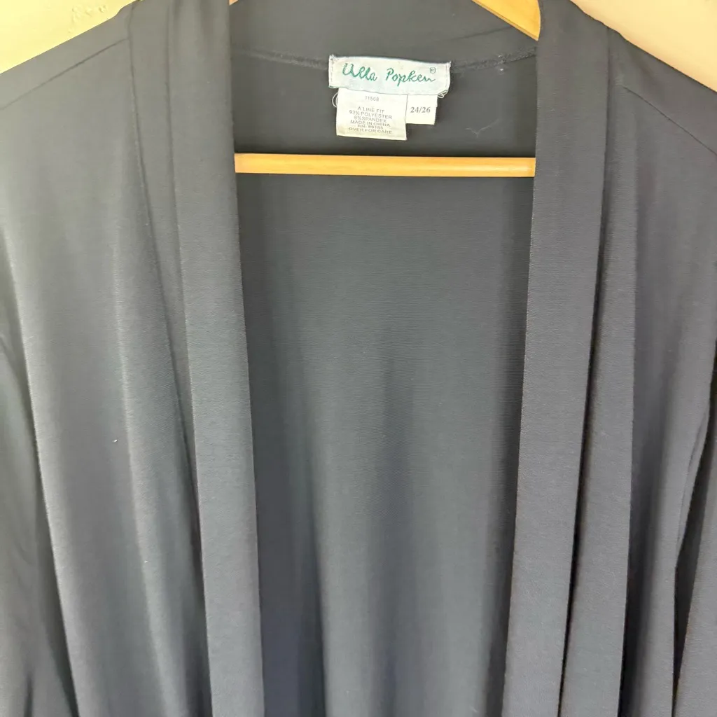 Ulla Popkin 24/26 Black Open Front Cardigan Flowy Career Office Wear‎ - Image 5