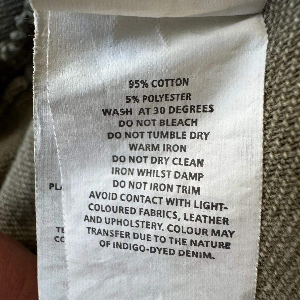 Boohoo Khaki Tan Olive Denim Jean Jacket Size 10 - Image 5