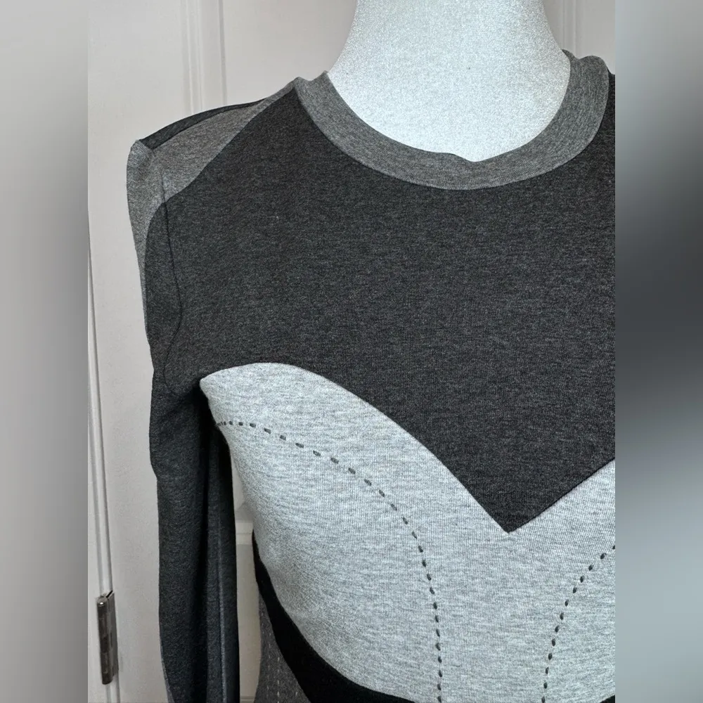 Torn by Ronny Kobo Contour Illusion Bodycon Dress XS Gray Quiet Luxury Office - Image 3