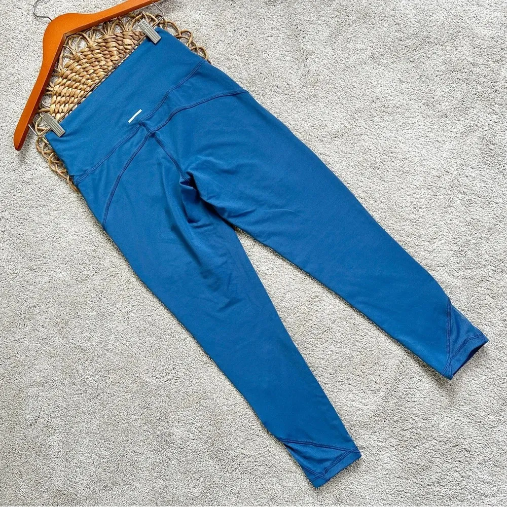 Aerie Chill Play Move Moto Mesh Leggings Pants Blue Mid Rise Elastic Waist M - Image 5