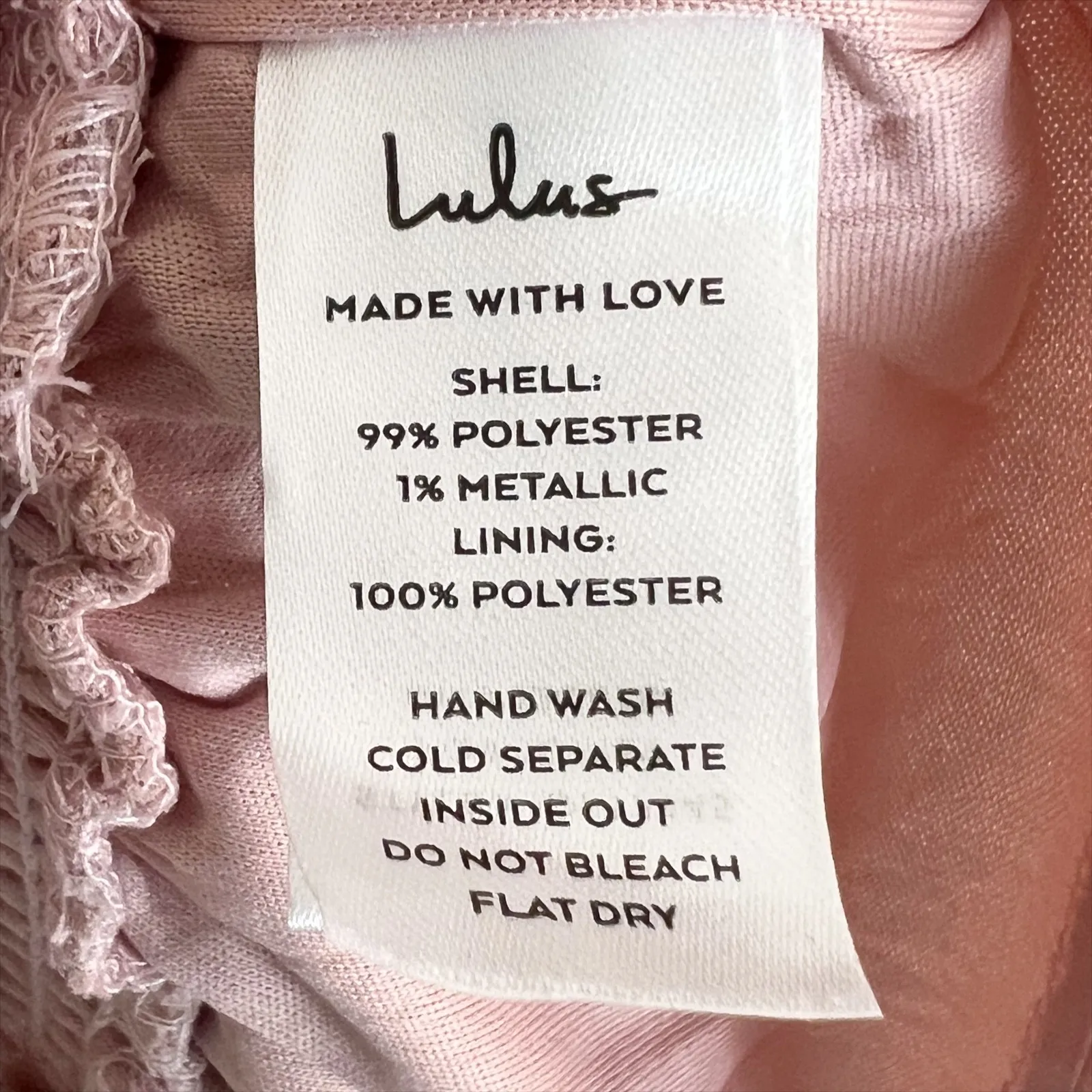 NWT Lulus All The Cheers Mauve Pink and Gold Dotted Smocked Mini Dress Large - Image 9