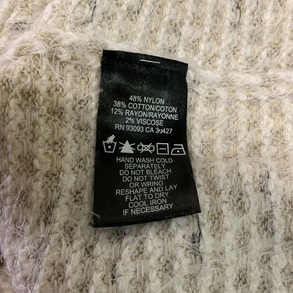 Nic+Zoe Womens Neutral Mix The Right Fluff V Neck Pullover Sweater - Image 5