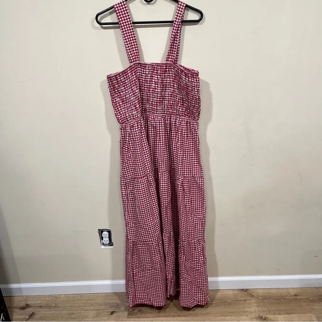 Esmee Exclusive by ASOS gingham tiered maxi beach dress in cherry red NWTsize 16 - Image 8
