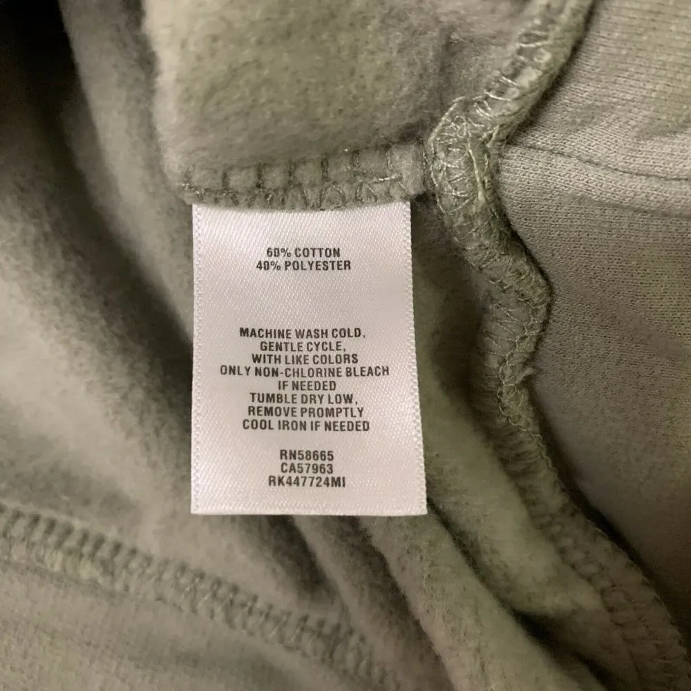 Abound Womens Olive Green Puff Sleeve Cropped Pullover Sweatshirt - Image 5