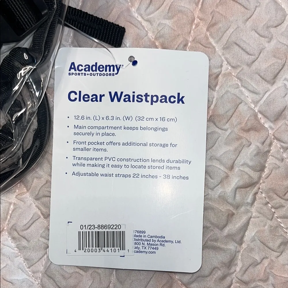 Clear and Black Belt Bag - Image 3