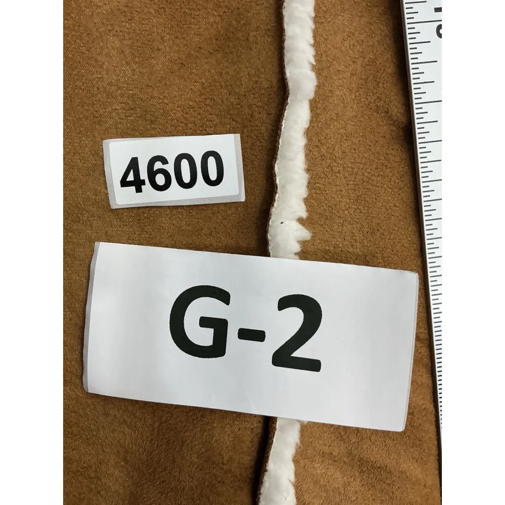 Womans Shein Soft Open Vest Small (4) Brown Faux Suede Sherpa Lined - Image 8