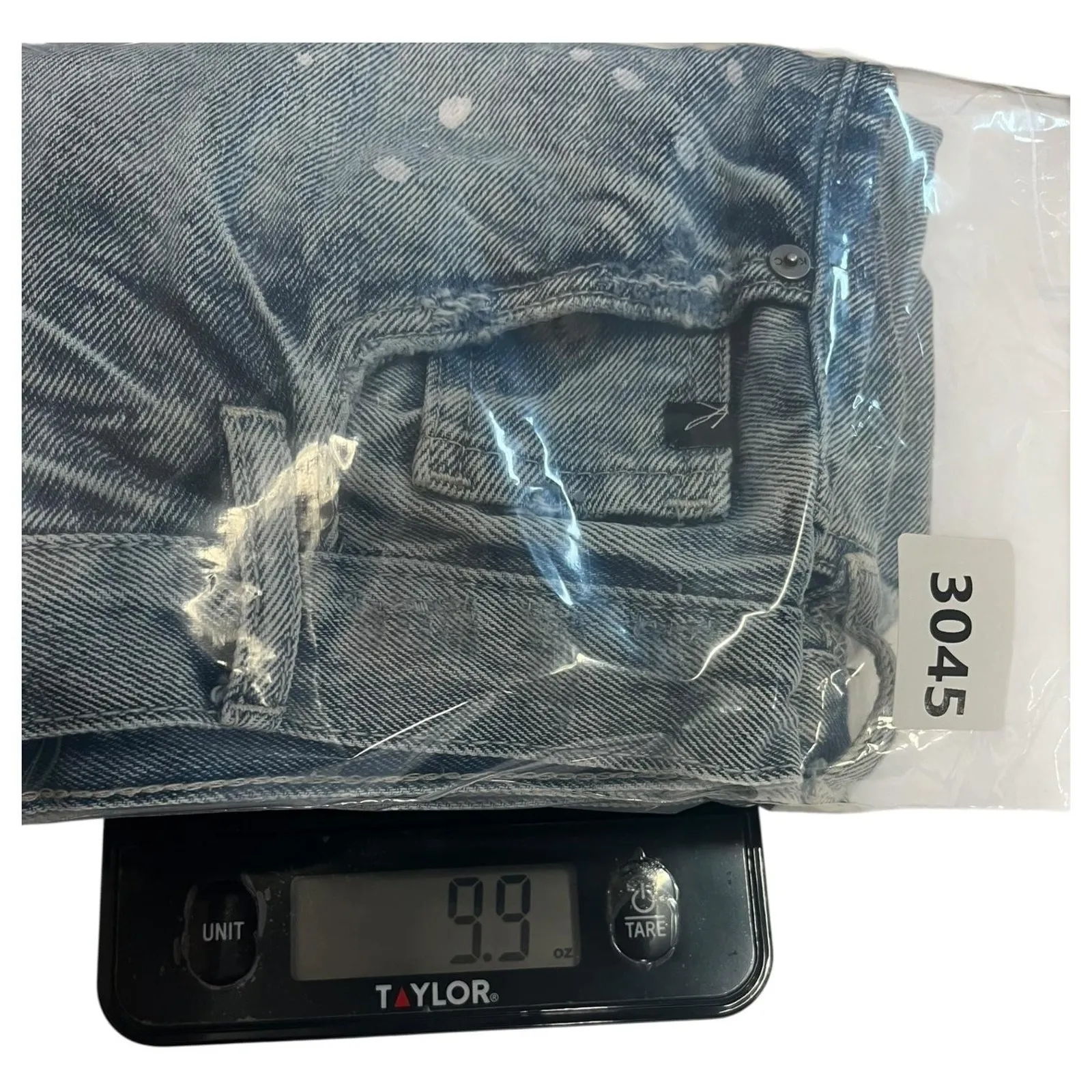 KanCan Denim Shorts Womens 5 26 High Rise Distressed Raw Hem Splatter Boho Beach Blue - Image 13