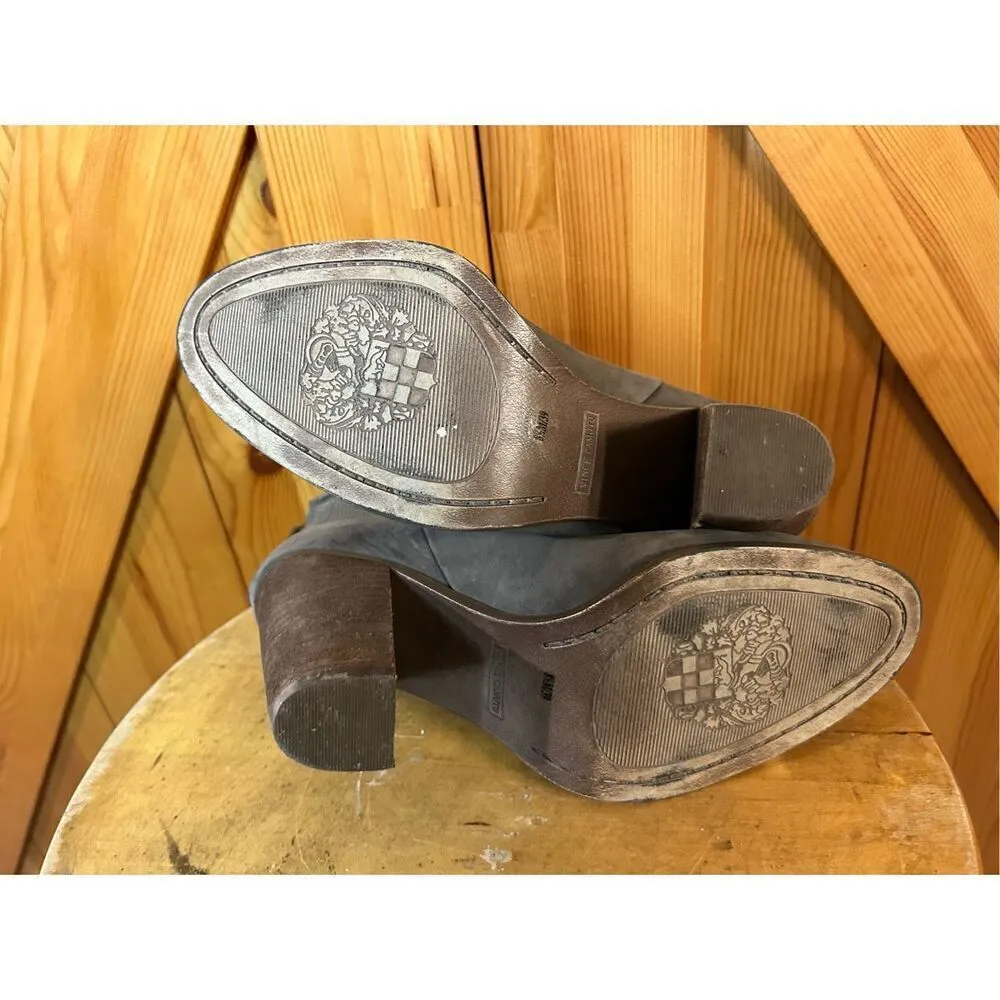 Vince Camuto Fretzia Ankle Bootie Gray Suede Boot Perforated 3.5” Heel 8.5 - Image 6