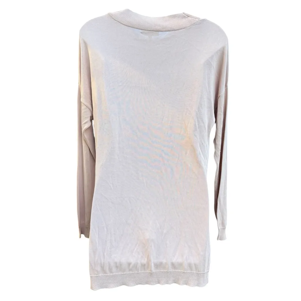 Rag & Bone Yvette V Neck Drop Shoulder Light Viscose Tunic Sweater - Image 4