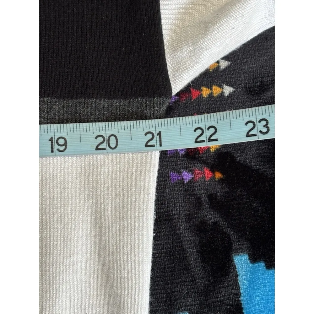 Cable & Gauge Black/White/Gray 3/4‎ Sleeve Sweater Button Back Size Large - Image 7