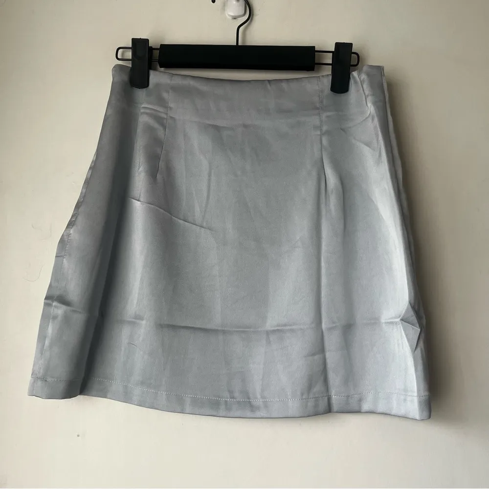 Princess Polly 2pc Light Blue Satin Long Sleeve Top + Mini Skirt Coord Set 4 - Image 5