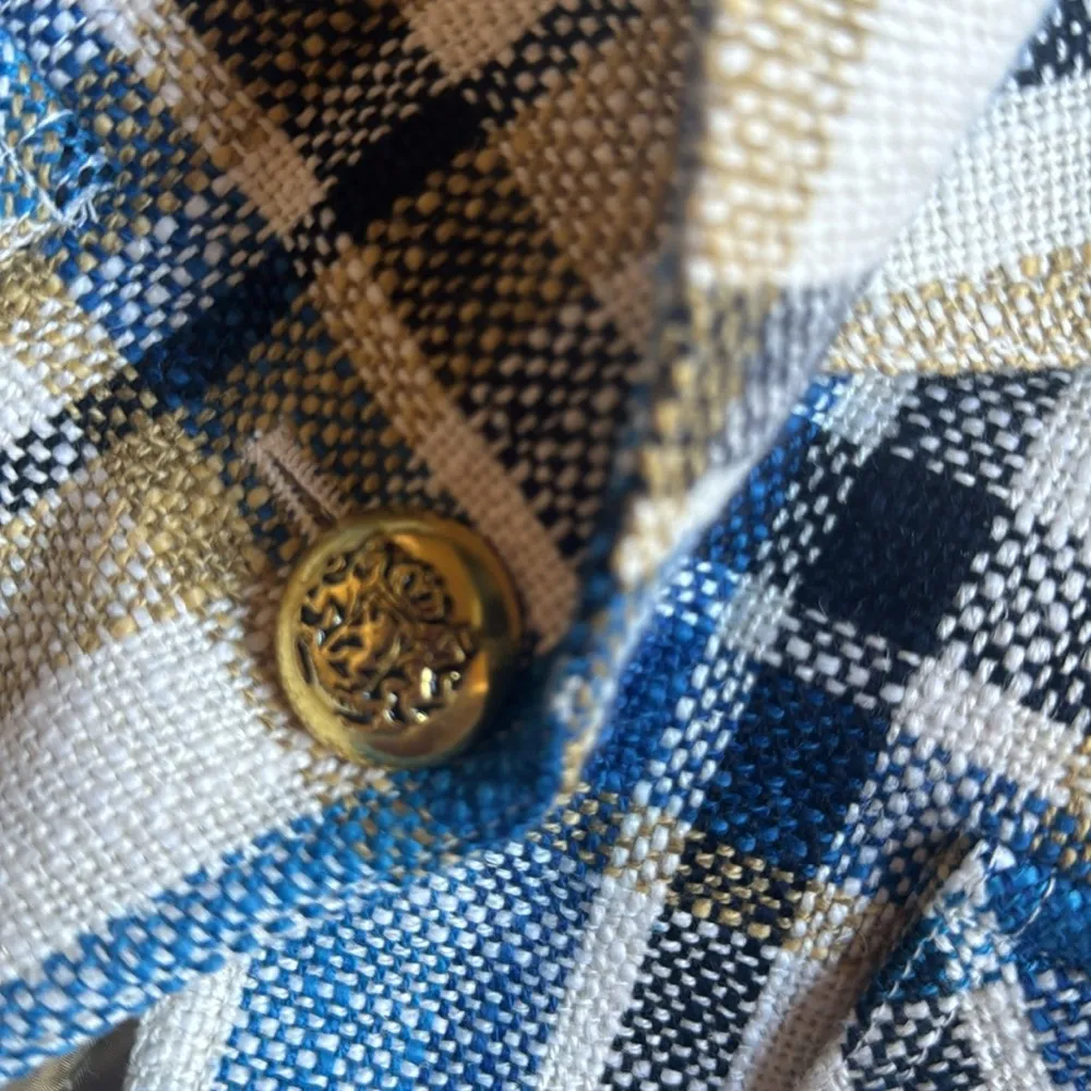 SMYTHE CUT AWAY BLAZER SUMMER PLAID Size 2 - Image 5