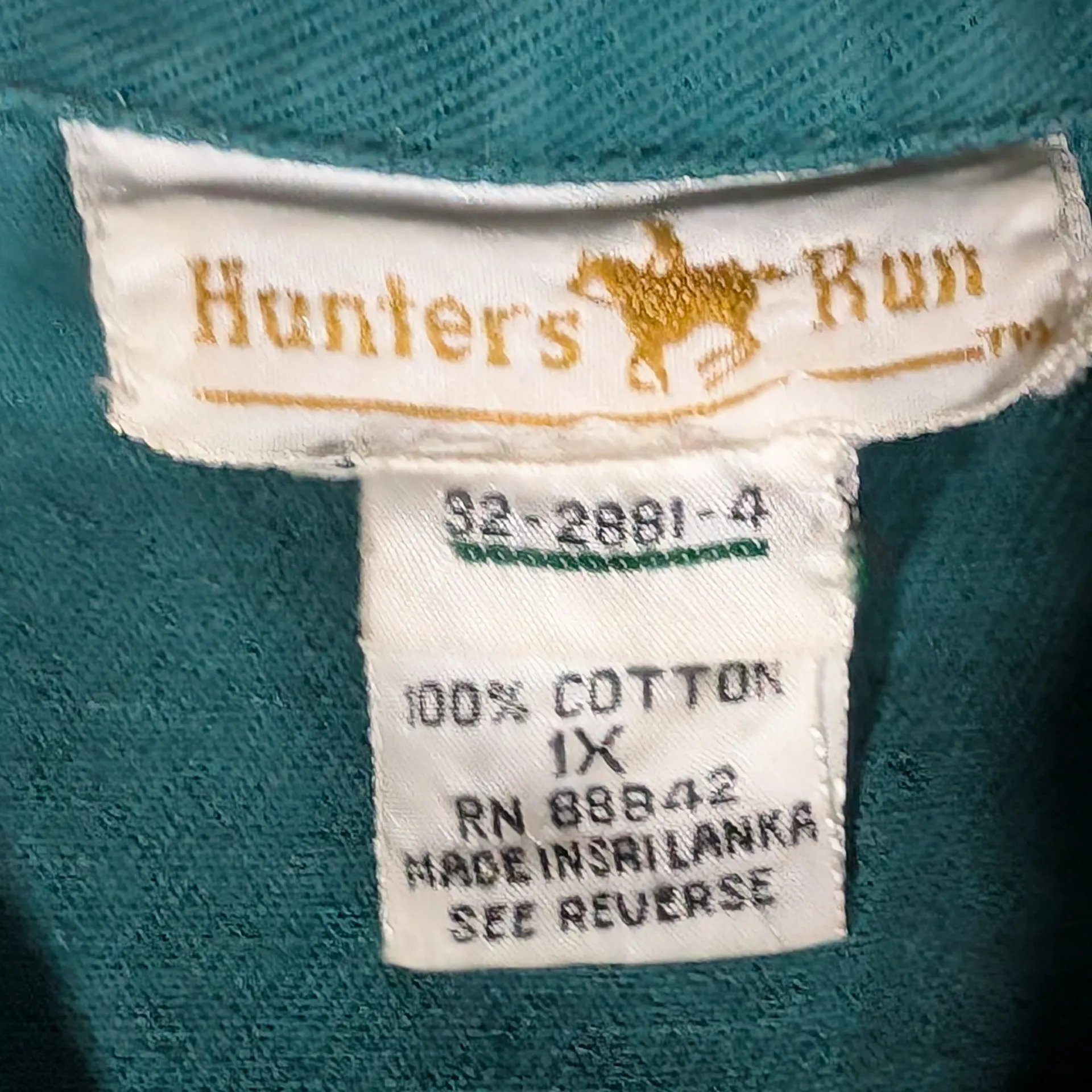 Women's Vintage Hunter Run Teal Denim Jacket Size 1X - Image 4