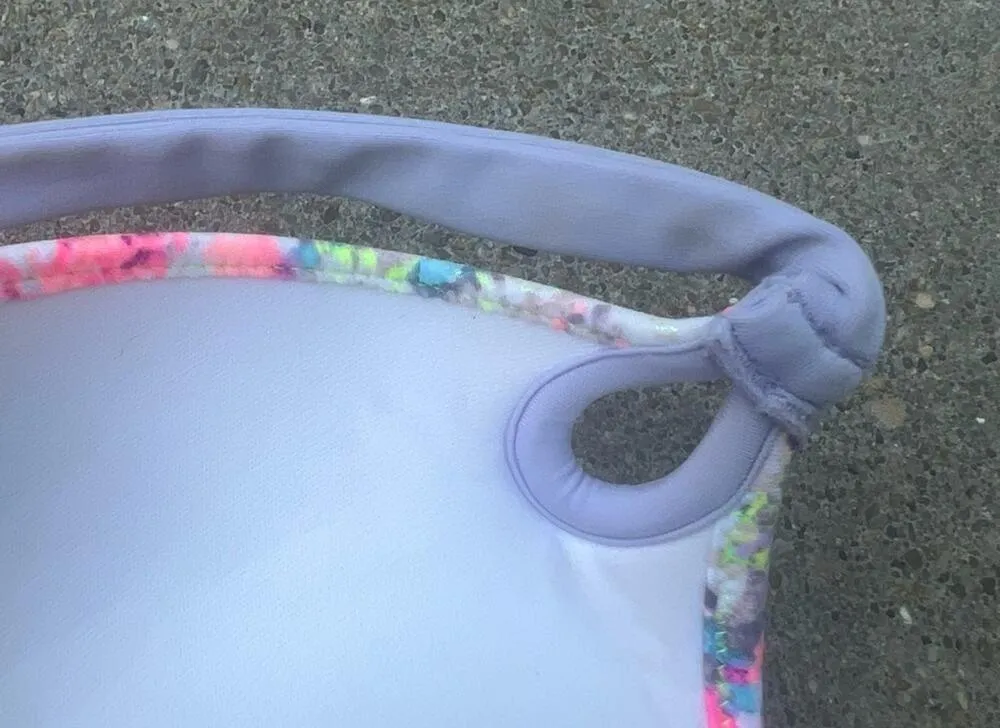 Victoria’s Secret 34C/M The Gorgeous Push-up Knockout Bikini Neon Splatter Foil - Image 7