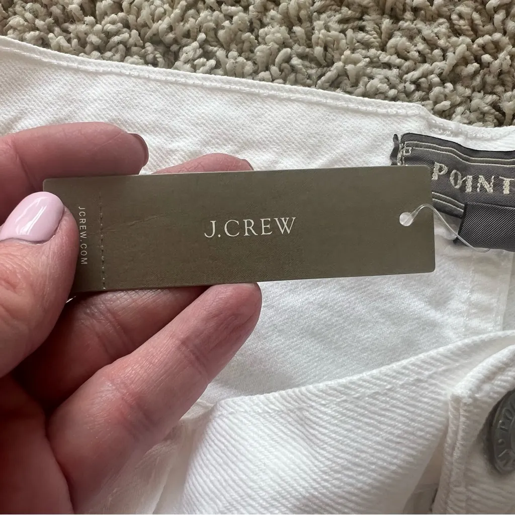 NWT J. Crew Point Sur White Denim Jeans Women’s Size 32 Shoreditch Strai… - Image 4