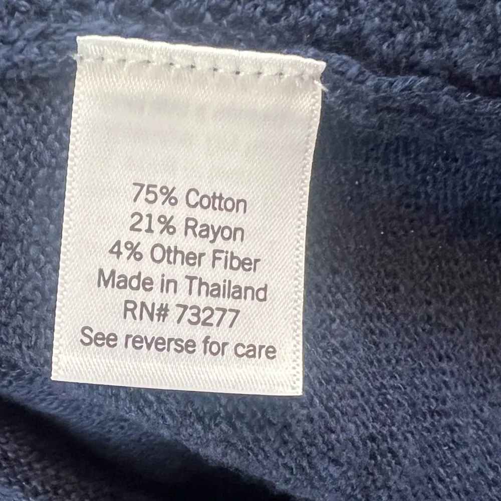 New Cable & Gauge Navy Blue Open-Front Pointelle Sweater Cardigan Size 0X - Image 7